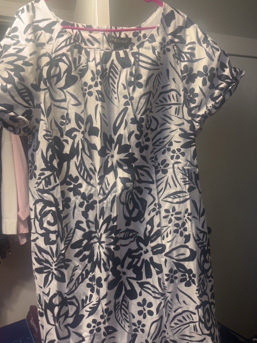 Lane Bryant Black and White Abstract Print Tunic